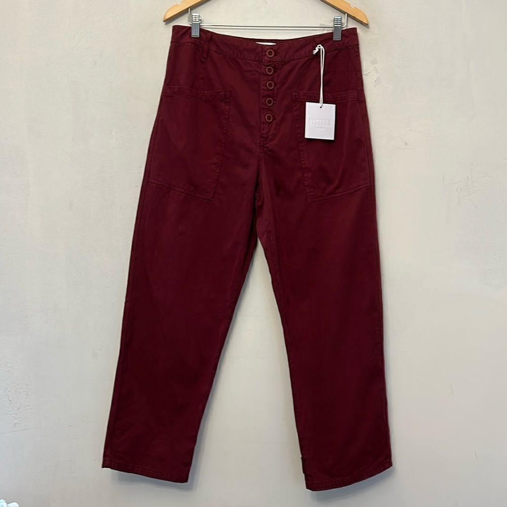 Pistola merlot colored button fly pocketed pants Size 30 New